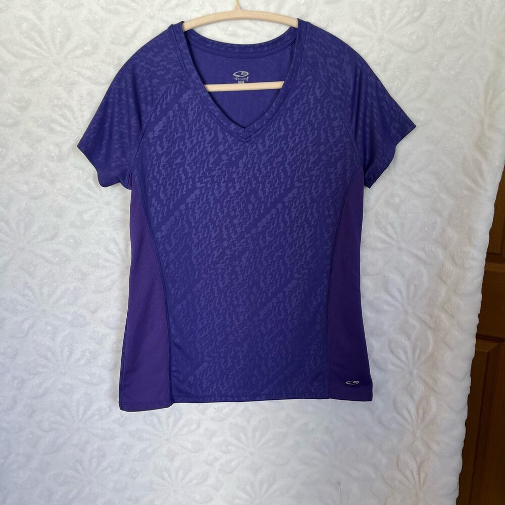 Champion C9 purple athletic tshirt size M preowned excellent short sleeve